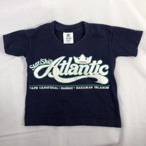 Vintage Star Ship Atlantic Cape Canaveral Nassau Bahamas Single Stitch USA Shirt